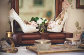 Vintage kitsch shoes alternative documentary wedding photographer london