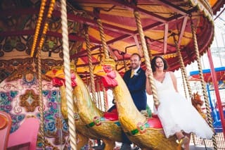 Carousel wedding photo