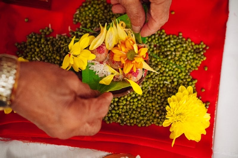 yellow flower offerings