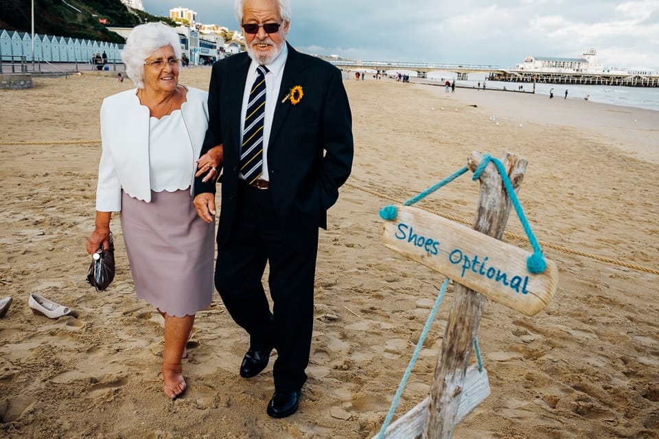 bournemouth beach old couple