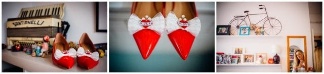 red wedding shoes